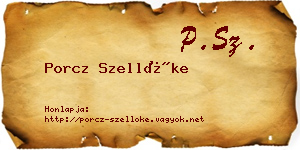 Porcz Szellőke névjegykártya